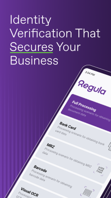 Capture d'écran de l'application Regula Document Reader - #1