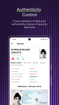 Capture d'écran de l'application Regula Document Reader - #6