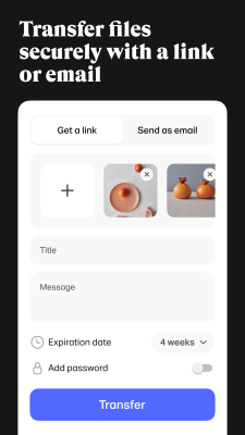 Capture d'écran de l'application WeTransfer : File Transfer - #2