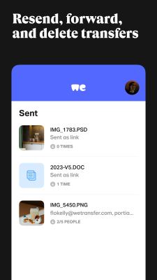 Capture d'écran de l'application WeTransfer : File Transfer - #6