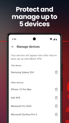 Capture d'écran de l'application MEGA VPN - #6