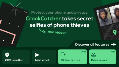 Capture d'écran de l'application CrookCatcher - #1