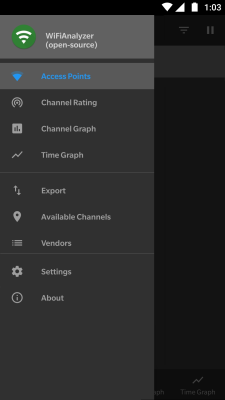 Capture d'écran de l'application WiFi Analyzer (open-source) - #1