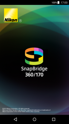Capture d'écran de l'application SnapBridge 360/170 - #1