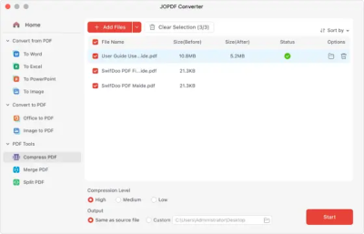 Capture d'écran de l'application JOPDF pour Mac - #4
