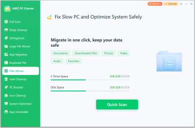 Capture d'écran de l'application AWZ PC Cleaner - #3