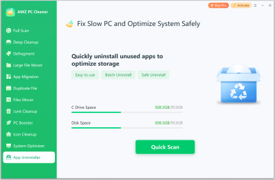 Capture d'écran de l'application AWZ PC Cleaner - #6
