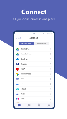 Capture d'écran de l'application MultCloud - #1