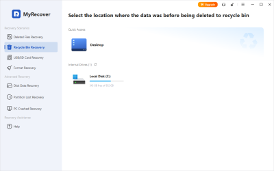 Capture d'écran de l'application MyRecover - #2