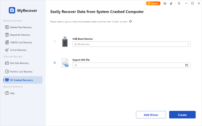 Capture d'écran de l'application MyRecover - #3