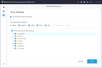 Capture d'écran de l'application MiniTool Power Data Recovery Free Edition - #4