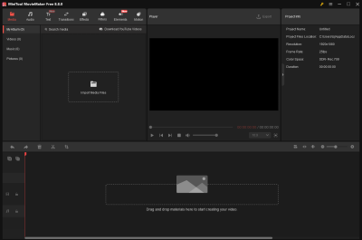 Capture d'écran de l'application MiniTool MovieMaker Free - #1