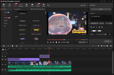 Capture d'écran de l'application MiniTool MovieMaker Free - #3