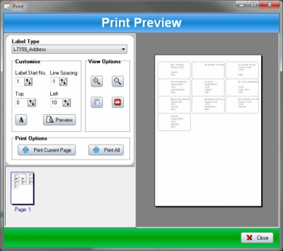 Capture d'écran de l'application SSuite Office - Label Printer - #2