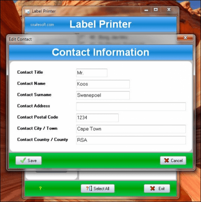 Capture d'écran de l'application SSuite Office - Label Printer - #3