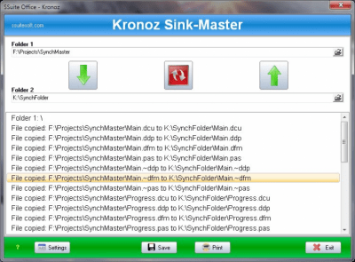 Capture d'écran de l'application SSuite Office - Kronoz Sync Master - #1