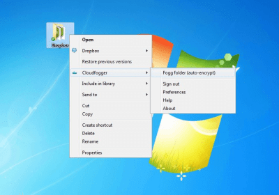 Capture d'écran de l'application Cloudfogger - #4