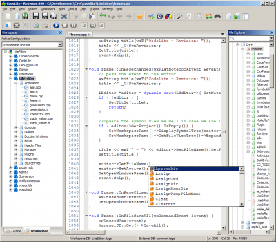 Capture d'écran de l'application CodeLite - #1