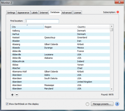 Capture d'écran de l'application EarthDesk - #3