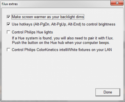 Capture d'écran de l'application f.lux - #4