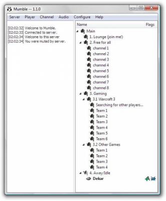 Capture d'écran de l'application Mumble - #1