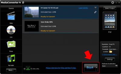 Capture d'écran de l'application ArcSoft MediaConverter - #3