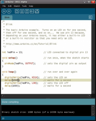 Capture d'écran de l'application Arduino - #1