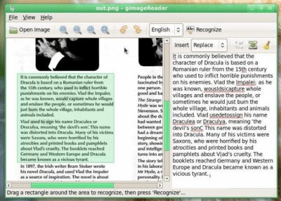 Capture d'écran de l'application gImageReader - #3
