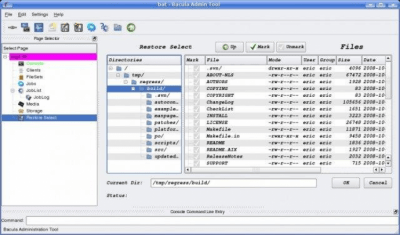 Capture d'écran de l'application Bacula - #3