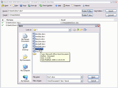 Capture d'écran de l'application Batch DOC and DOCX Converter - #3