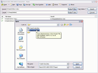 Capture d'écran de l'application Batch DOC and DOCX Converter - #6