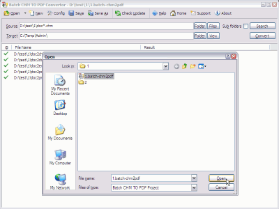 Capture d'écran de l'application Batch CHM to PDF Converter - #2