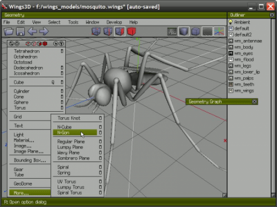 Capture d'écran de l'application Wings 3D - #2