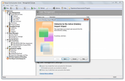 Capture d'écran de l'application Bopup Communication Server - #2