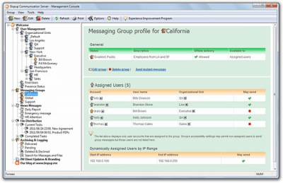 Capture d'écran de l'application Bopup Communication Server - #5
