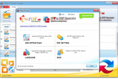 Capture d'écran de l'application FoxPDF RTF to PDF Converter - #1