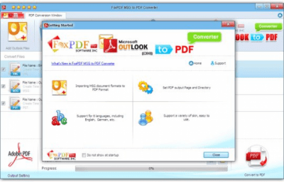 Capture d'écran de l'application FoxPDF MSG to PDF Converter - #1