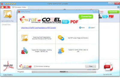 Capture d'écran de l'application FoxPDF Corel Presentations to PDF Converter - #1