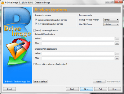 Capture d'écran de l'application R-Drive Image - #5