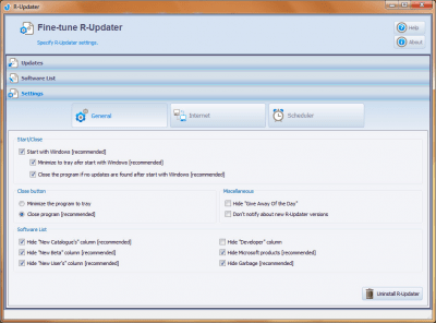 Capture d'écran de l'application R-Updater - #3