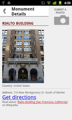 Capture d'écran de l'application Wiki Loves Monuments - #4