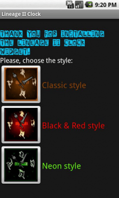 Capture d'écran de l'application Lineage II Clock widget - #4