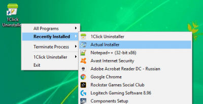 Capture d'écran de l'application 1Click Uninstaller - #1