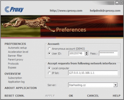 Capture d'écran de l'application CProxy - #1