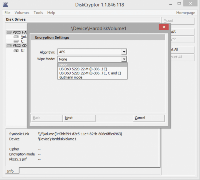 Capture d'écran de l'application DiskCryptor - #5