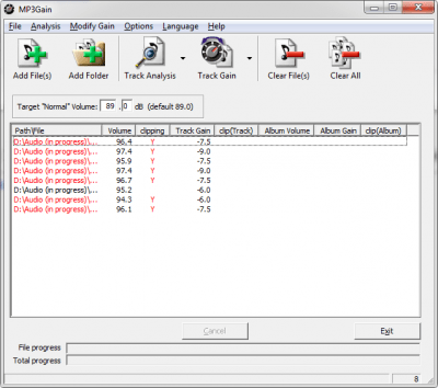 Capture d'écran de l'application MP3Gain - #1