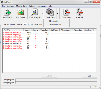 Capture d'écran de l'application MP3Gain - #3