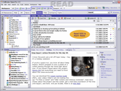 Capture d'écran de l'application Omea Reader - #2