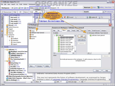 Capture d'écran de l'application Omea Reader - #4