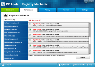 Capture d'écran de l'application Registry Mechanic - #2
